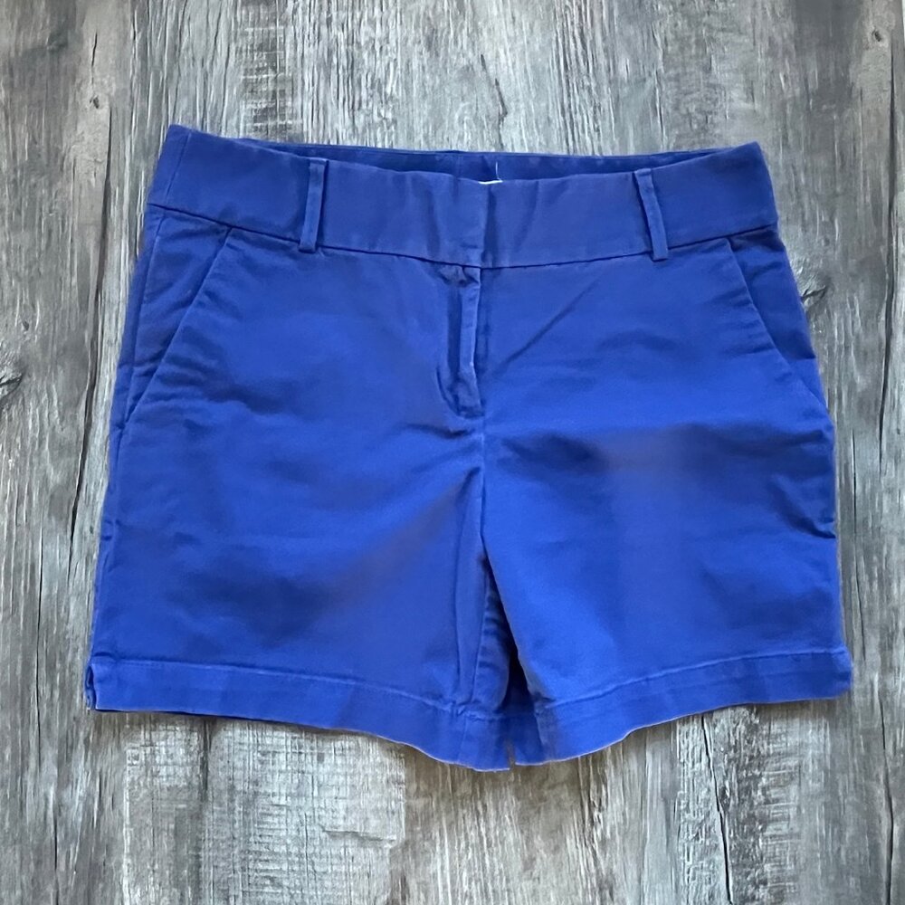 Ann Taylor Loft Riveria Shorts Sz 4 Blue 5.5" Inseam Chino Womens